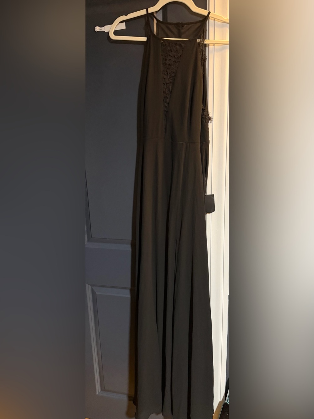 Lulu's Black Lace-Panel dress